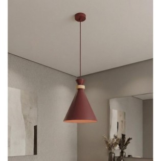 Lámpara colgante Due Burdeos