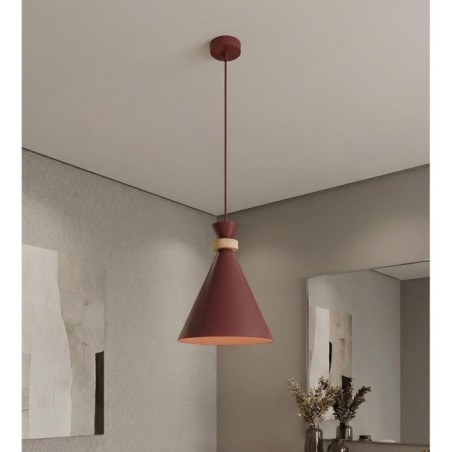 Lámpara colgante Due Burdeos