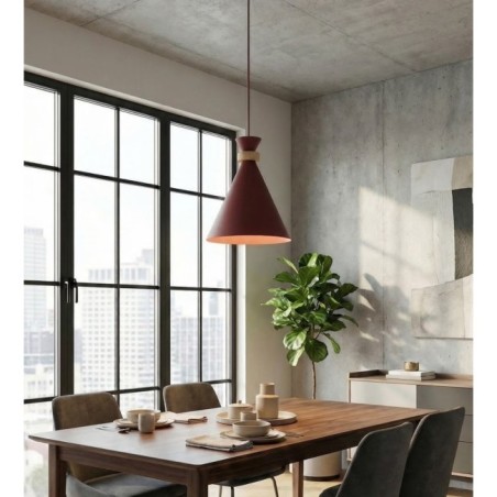 Lámpara colgante Due Burdeos