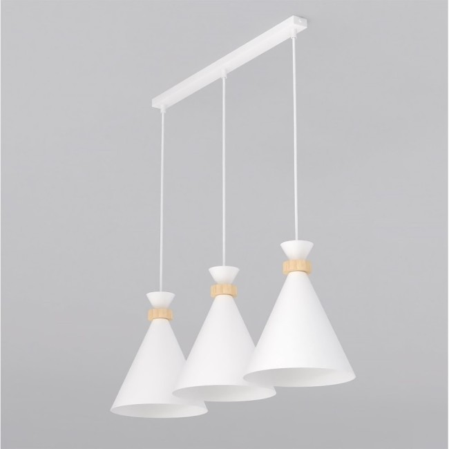 Lámpara colgante Due Blanco (3 luces)