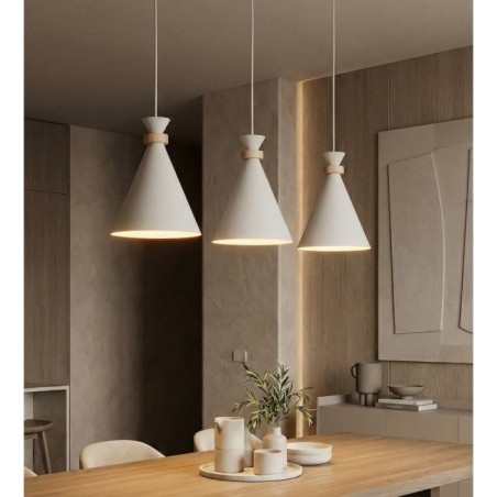 Lámpara colgante Due Blanco (3 luces)