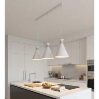 Lámpara colgante Due Blanco (3 luces)