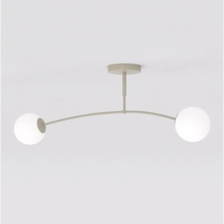 Lámpara de techo Siret Moca Opal (2 luces)