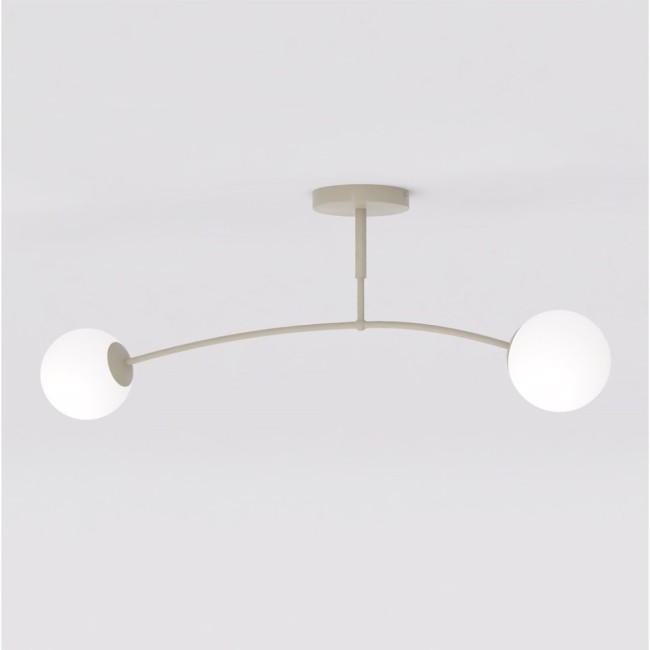 Lámpara de techo Siret Moca Opal (2 luces)