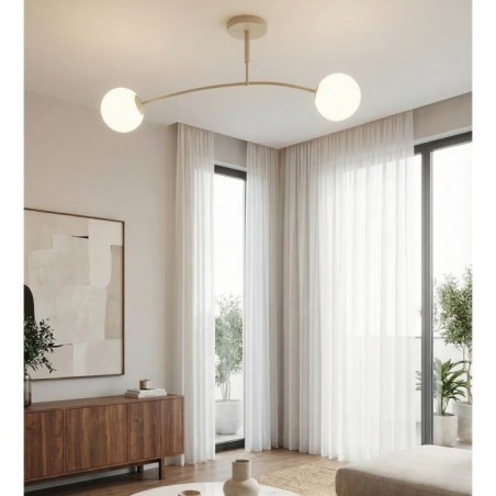 Lámpara de techo Siret Moca Opal (2 luces)