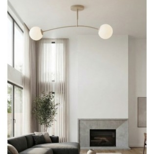 Lámpara de techo Siret Moca Opal (2 luces)