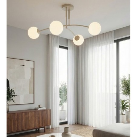 Lámpara de techo Siret Moca Opal (4 luces)