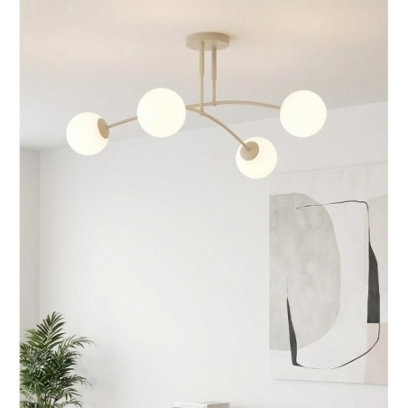 Lámpara de techo Siret Moca Opal (4 luces)