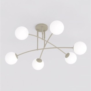 Lámpara de techo Siret Moca Opal (6 luces)