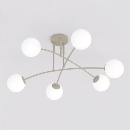 Lámpara de techo Siret Moca Opal (6 luces)