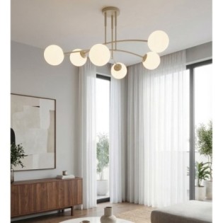 Lámpara de techo Siret Moca Opal (6 luces)