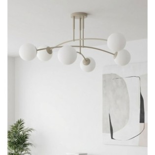 Lámpara de techo Siret Moca Opal (6 luces)
