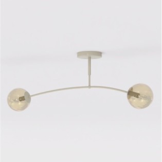 Lámpara de techo Siret Moca Ámbar (2 luces)