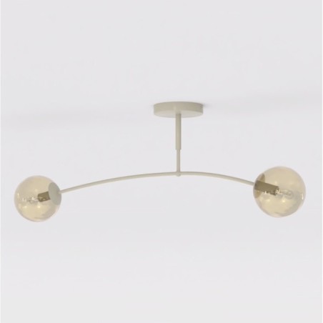 Lámpara de techo Siret Moca Ámbar (2 luces)