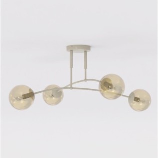 Lámpara de techo Siret Moca Ámbar (4 luces)