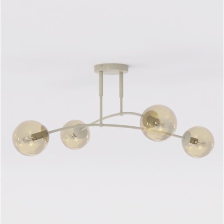 Lámpara de techo Siret Moca Ámbar (4 luces)