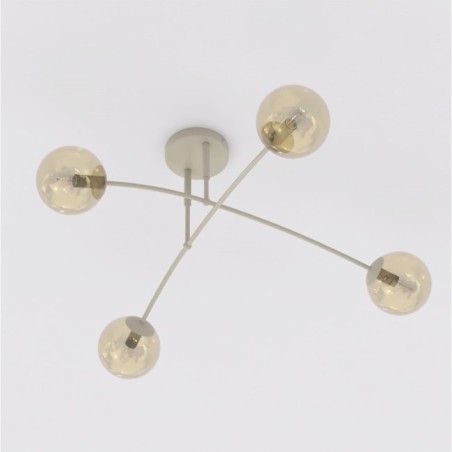 Lámpara de techo Siret Moca Ámbar (4 luces)