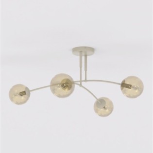 Lámpara de techo Siret Moca Ámbar (4 luces)