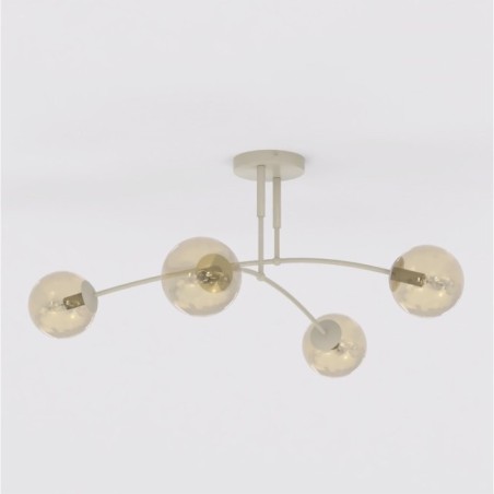 Lámpara de techo Siret Moca Ámbar (4 luces)