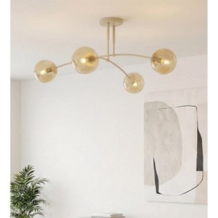 Lámpara de techo Siret Moca Ámbar (4 luces)