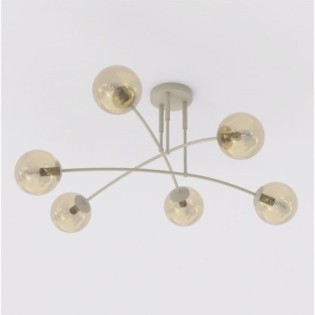 Lámpara de techo Siret Moca Ámbar (6 luces)