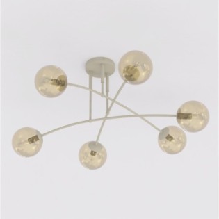 Lámpara de techo Siret Moca Ámbar (6 luces)