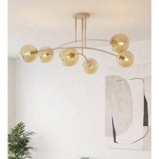 Lámpara de techo Siret Moca Ámbar (6 luces)