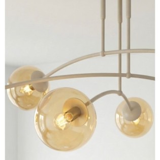 Lámpara de techo Siret Moca Ámbar (6 luces)