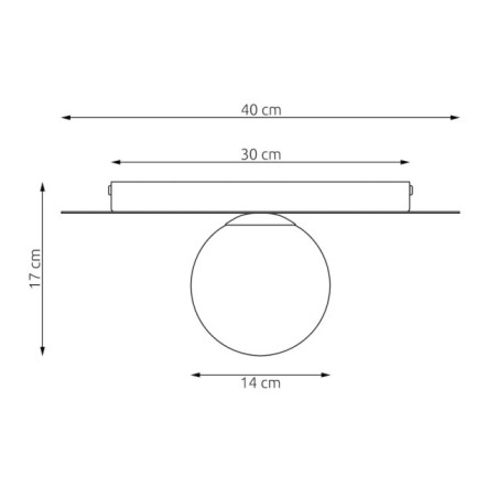 Lámpara de techo Maru Moca Opal