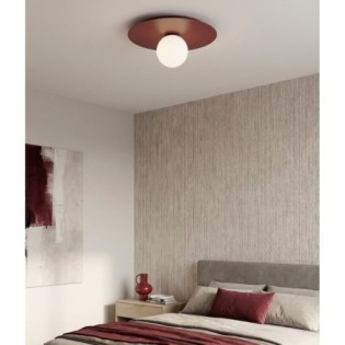 Lámpara de techo Maru Burdeos Opal