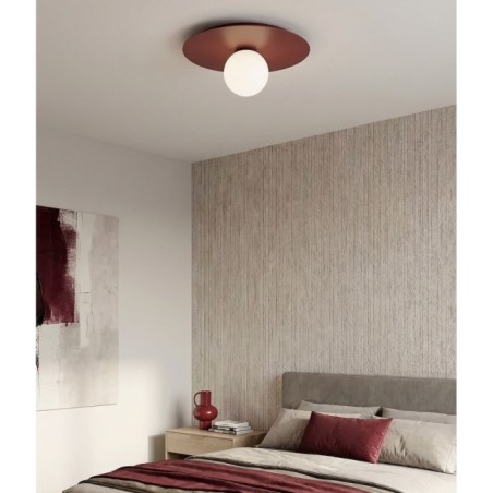Lámpara de techo Maru Burdeos Opal