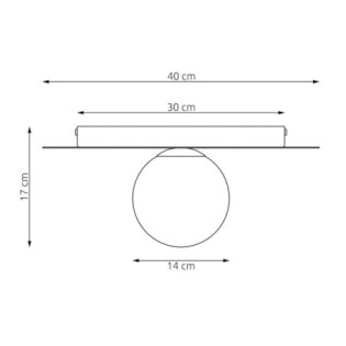 Lámpara de techo Maru Burdeos Opal