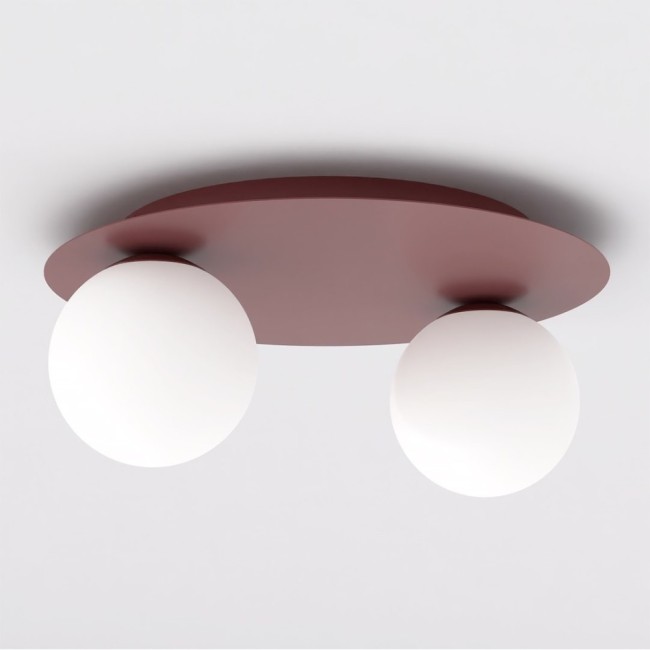 Lámpara de techo Maru Burdeos Opal (2 luces)