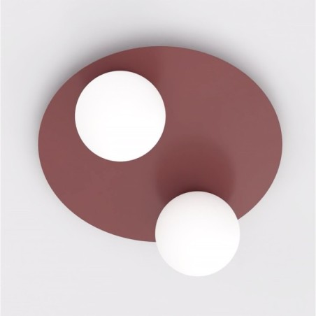 Lámpara de techo Maru Burdeos Opal (2 luces)