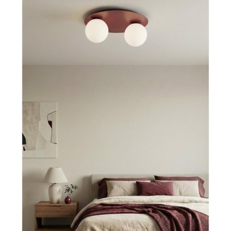 Lámpara de techo Maru Burdeos Opal (2 luces)