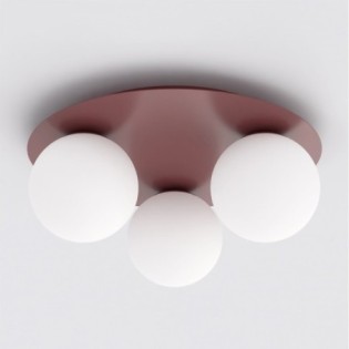 Lámpara de techo Maru Burdeos Opal (3 luces)
