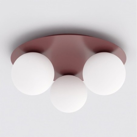 Lámpara de techo Maru Burdeos Opal (3 luces)