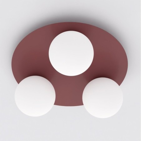Lámpara de techo Maru Burdeos Opal (3 luces)