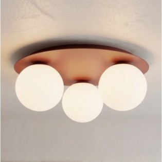 Lámpara de techo Maru Burdeos Opal (3 luces)