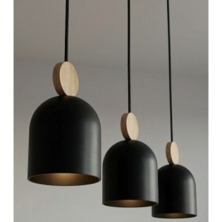 Lámpara colgante Ros Negro (3 luces)