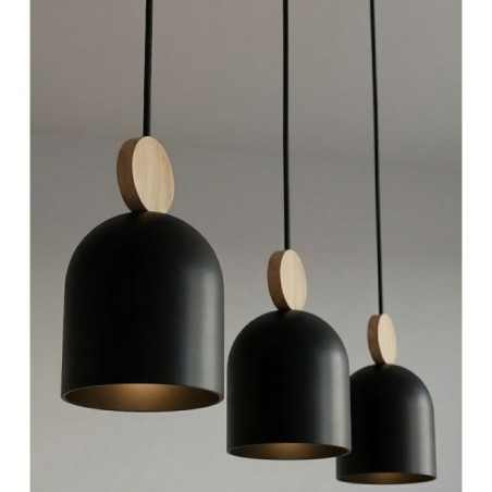 Lámpara colgante Ros Negro (3 luces)