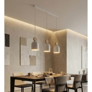 Lámpara colgante Ros Blanco (3 luces)