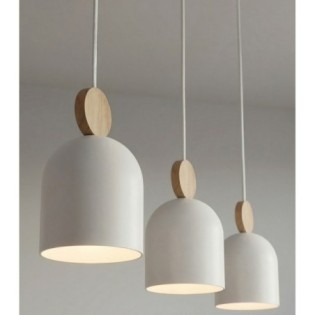 Lámpara colgante Ros Blanco (3 luces)