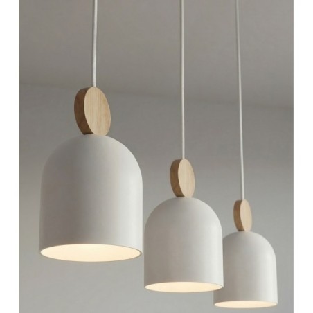 Lámpara colgante Ros Blanco (3 luces)