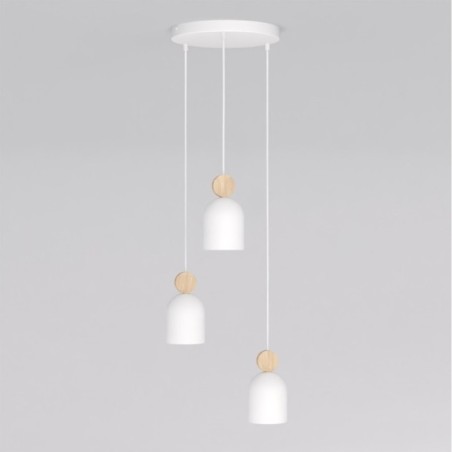 Lámpara colgante Ros II Blanco (3 luces)