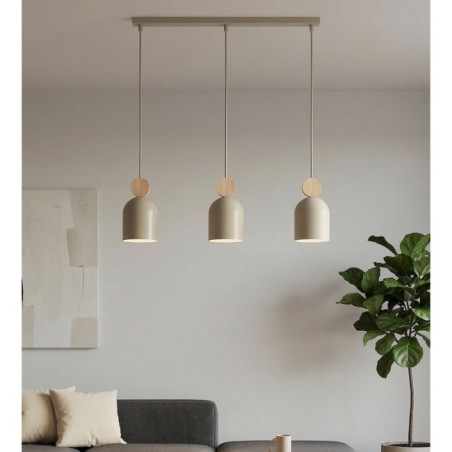 Lámpara colgante Ros Moca (3 luces)