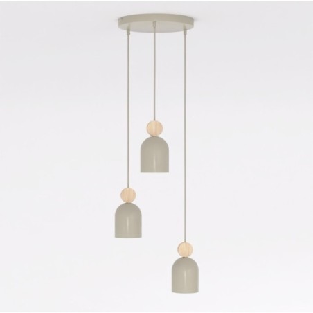 Lámpara colgante Ros II Moca  (3 luces)