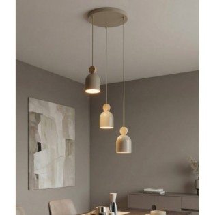 Lámpara colgante Ros II Moca  (3 luces)