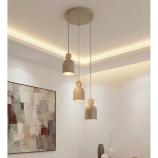 Lámpara colgante Ros II Moca  (3 luces)