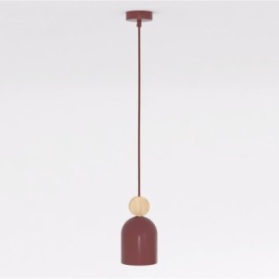 Lámpara colgante Ros Burdeos